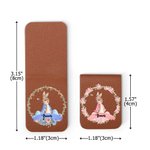 Personalisierte niedlichen Peter Rabbit Kranz magnetische Leder Lesezeichen Clip mit Namen glückliche Ostern Geburtstag Geschenk für Buchliebhaber Bücherwürmer