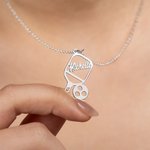 Collier de raquette de Pickleball personnalisé avec nom Bijoux de sport Journée de jeu Anniversaire Cadeau d'anniversaire pour joueur de Pickleball Lover