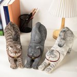 Personalized Cute Lazy Cat Non-slip Bookend with Name Desk Bookshelf Decor Birthday Gift for Bookworms Cat Lovers