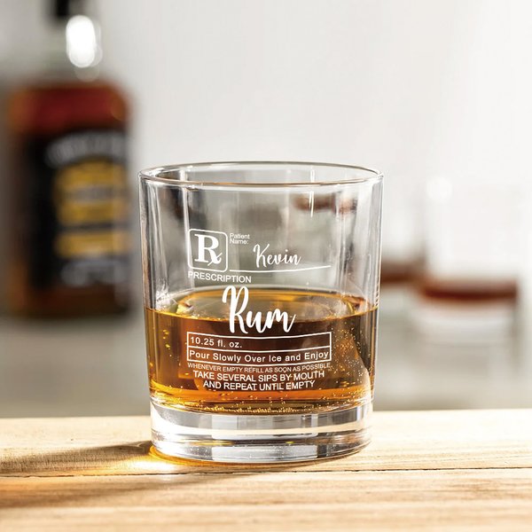 Henkilökohtainen resepti Slip Design 10.25 oz Old Fashioned Rock Whiskey lasi nimellä Isänpäivä Syntymäpäivä lahja isälle aviomies viinin ystäville