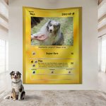 Tarjeta Pokepet personalizada Manta suave con foto y nombre Decoración del hogar Día del Padre Navidad Cumpleaños Regalo para la familia Pareja