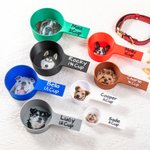 Personalised Multicolour Pet Avatar Photo Food Scoop with Name Pet Party Birthday Gift for Dog Owners