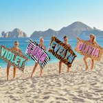Serviette de plage surdimensionnée à séchage rapide personnalisée avec motif léopard et zèbre Cadeau d'anniversaire pour la famille et les amis