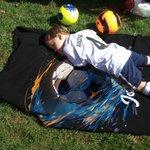 Personalized Dynamic Soccer Soft Black Throw Blanket with Name Warm Home Decor Birthday Gift For Kids Soccer Lovers