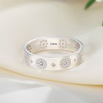 Anello personalizzato in zircone con stella brillante e nome inciso gioiello squisito regalo per matrimonio compleanno e Festa della Mamma per donne