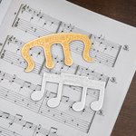 Marque-page Classique Personnalisé avec Nom Signet en Forme de Note Musicale Cadeau d'Anniversaire pour Amateur de Lecture Musicien