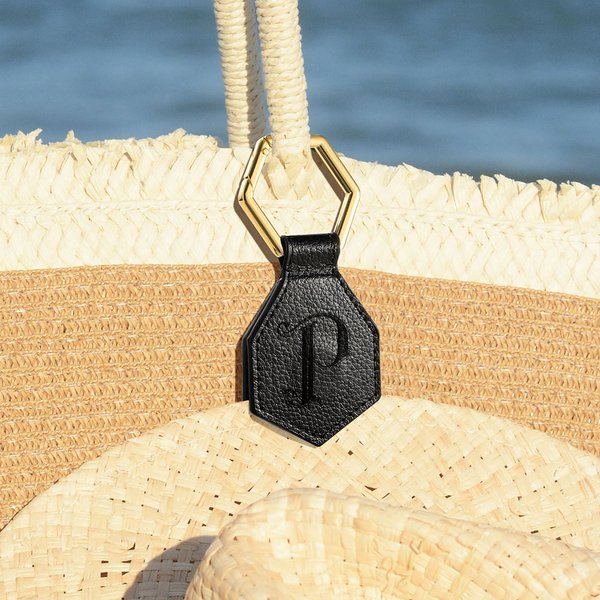 Personalisierter Stark-Magnetischer Leder-Hutclip im 2er-Set mit Initiale Stilvolles Taschen-Zubehör für Reisen Urlaub