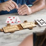 Personalised Portable Engraved Name Cribbage Board with Metal Pegs Camping Outdoor Activities Birthday Gift for Cribbage Lovers