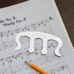 Marque-page Classique Personnalisé avec Nom Signet en Forme de Note Musicale Cadeau d'Anniversaire pour Amateur de Lecture Musicien