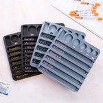 Personalisierte Markierung Multi-Nut Spritze Veranstalter Tray Portable Partitioned Vial Holder Weihnachtsgeschenk für Ärzte Kosmetiker