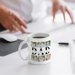 Personalised Love Dad Photo Collage 11 oz 15 oz White Ceramic Coffee Mug with 1-6 Names Birthday Father's Day Gift for Dad