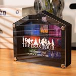 Henkilökohtainen siluetti kuva House-muotoinen konsertti Shadow Box Display Case tekstillä The Ears Tour lahja musiikin ystävälle