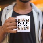 Personalised Love Dad Photo Collage 11 oz 15 oz White Ceramic Coffee Mug with 1-6 Names Birthday Father's Day Gift for Dad