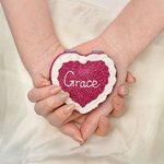 Personalised Handmade Heart Shaped Cherry Cream Cake Mirror with Name and Box Compact Travel Accessories Birthday Valentine's Day Gift for Women