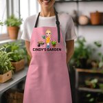 Gepersonaliseerd Bonsai tuinieren stripfiguur schort met naam Moederdag Verjaardagscadeau voor vrouwen tuinieren liefhebbers