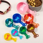 Personalised Multicolour Paw Print Bone Design Dog Food Scoop with Name Pet Accessory Birthday New Puppy Gift for Dog Owners