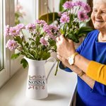 Vaso in ceramica personalizzato con 1-12 fiori di nascita titolo e testo regalo di compleanno Festa della Mamma e casa nuova per mamme e nonne