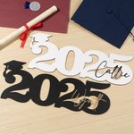 Gepersonaliseerde klasse van 2025 houten naambord afstuderen partij decor foto prop cadeau voor senior afgestudeerde