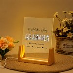 Personalizada Feliz Día de la Madre Fotos LED Luz de Noche con Base de Madera 1-10 Nombres y Texto Día de la Madre Cumpleaños Regalo para Mamá Abuela
