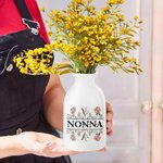 Vaso in ceramica personalizzato con 1-12 fiori di nascita titolo e testo regalo di compleanno Festa della Mamma e casa nuova per mamme e nonne