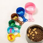Personalised Multicolour Paw Print Bone Design Dog Food Scoop with Name Pet Accessory Birthday New Puppy Gift for Dog Owners