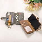 Etui de téléphone à rabat en cuir avec porte carte RFID bloquant le nom Cadeau d'anniversaire de la fête des mères pour les femmes