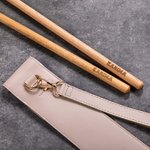 Sac portable pour baguettes de batterie personnalisé avec motif rythmique et nom - Cadeau anniversaire pour batteurs et musiciens