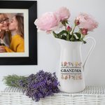 Vaso in ceramica personalizzato con 1-12 fiori di nascita titolo e testo regalo di compleanno Festa della Mamma e casa nuova per mamme e nonne