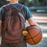 Personalisierte Eiscreme Baseball Fußball Softball Tasche Tag Schlüsselanhänger mit gesticktem Text Rucksack Zubehör Geburtstag Geschenk für Sportliebhaber