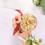 Stylo en Forme de Fleur Personnalisé avec Initiales Noms Lieu Accessoire pour Livre d'Or Décoration de Mariage Cadeau pour Couples