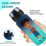 Personalisierte Cartoon Basketball Charakter Name Gradient Sport Wasserflasche mit Flip-Top-Deckel und Riemen Geburtstagsgeschenk für Gym Fitness Basketball-Liebhaber