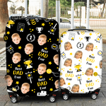 Personlig Best Mom Dad Ever Karakterportrettfoto 18-32 tommer Bagasjedeksel med kallenavn Morsdag Farsdag Bursdagsgave til mamma pappa