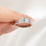 Personalisierter Ring mit 1-8 Geburtssteinen und eingraviertem Namen | zierlicher Schmuck | Geburtstag Muttertag Geschenk für Frau