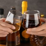 Personalised What A Fucking Day Old Fashioned Whiskey Rocks Glass with Engraved Text Funny Birthday Father's Day Retirement Gift for Men