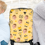Personlig Best Mom Dad Ever Karakterportrettfoto 18-32 tommer Bagasjedeksel med kallenavn Morsdag Farsdag Bursdagsgave til mamma pappa