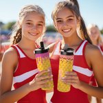 Bouteille d'eau de sport personnalisée avec nom et poignée Cadeau d'anniversaire pour les amateurs de baseball et de softball