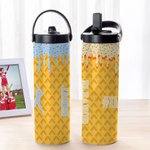 Bouteille d'eau de sport personnalisée avec nom et poignée Cadeau d'anniversaire pour les amateurs de baseball et de softball