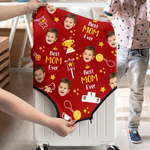 Personlig Best Mom Dad Ever Karakterportrettfoto 18-32 tommer Bagasjedeksel med kallenavn Morsdag Farsdag Bursdagsgave til mamma pappa