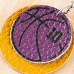 Personalized Multicolour Basketball Single Double Triple Layers PU Leather Stud Dangle Earrings with Text Game Day Gift for Basketball Lover Mom