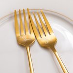 Personalisiertes 4-tlg. Hochzeit Set mit mit Namen Datum Eingraviertem Messer Gabeln Kuchenspatel Jahrestag Hochzeit Geschenk für Paar Frischvermählte