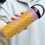 Bouteille d'eau de sport personnalisée avec nom et poignée Cadeau d'anniversaire pour les amateurs de baseball et de softball