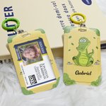 Henkilökohtainen Cartoon Monster Fantasy Unicorn Animal kortinhaltija nimi ja roikkuu solki syntymäpäivä takaisin kouluun lahja opiskelijoille lapsille