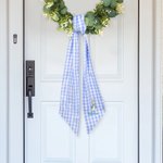 Ruban de Panier Personnalisé avec Nom et Lapin Brodé Accessoire de Baptême Pâques Pique-nique Cadeau pour Famille Enfant