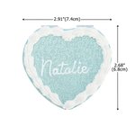 Personalised Handmade Heart Shaped Cherry Cream Cake Mirror with Name and Box Compact Travel Accessories Birthday Valentine's Day Gift for Women