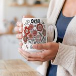 Tazza in ceramica bianca personalizzata con nome, compleanno, incoraggiamento, regalo, amico e famiglia.