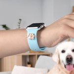 Personalized Rectangle Oval Heart Dog Paw Photo Watch Band Charm Smartwatch Accessories Birthday Anniversary Gift for Her Him