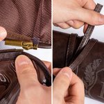 Personalized Multi-compartment Removable PU Leather Hanging Toiletry Bag with Engraved Name Travel Essential Anniversary Birthday Gift for Men