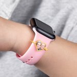 Personalized Rectangle Oval Heart Dog Paw Photo Watch Band Charm Smartwatch Accessories Birthday Anniversary Gift for Her Him