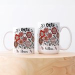 Tazza in ceramica bianca personalizzata con nome, compleanno, incoraggiamento, regalo, amico e famiglia.