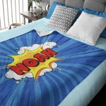 Personalisierte niedliche Comic-Sprechblase Stil weiche Decke mit Namen Club Home Decor Geburtstagsgeschenk für Kinder Comic-Fans werfen